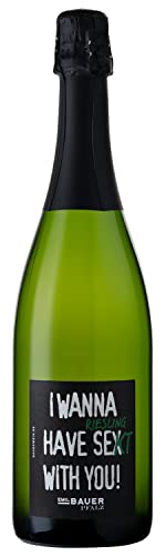 Emil Bauer Riesling Sekt "I wanna have Riesling Se(x)kt with you!" Trockener Sekt aus der Pfalz (1 x 0.75l) von Emil Bauer