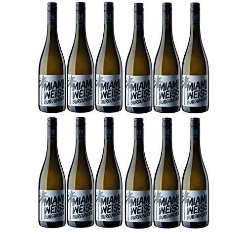 Emil Bauer White Label MIAMI Weissburgunder QbA Weißwein Wein trocken Deutschland (12 Flaschen) von Emil Bauer