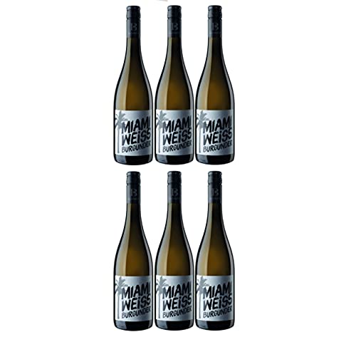 Emil Bauer White Label MIAMI Weissburgunder QbA Weißwein Wein trocken Deutschland (6 Flaschen) von Emil Bauer