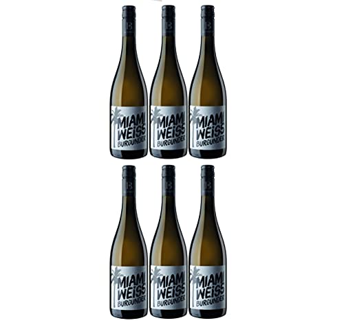 Emil Bauer White Label MIAMI Weissburgunder QbA Weißwein Wein trocken Deutschland (6 Flaschen) von Emil Bauer