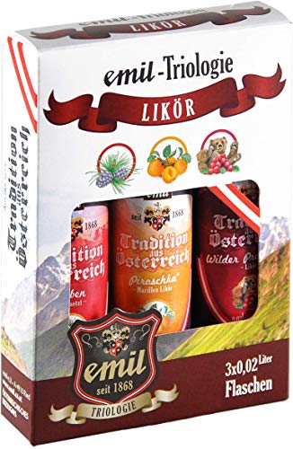 Emil Likör Triologie 3x 0,02l in Geschenkpackung Emil Likör Triologie 3x 0,02l in Geschenkpackung von Emil Spirituosen