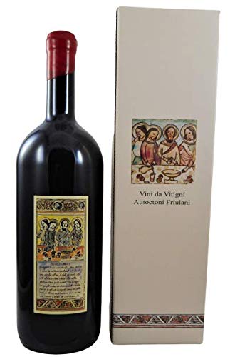 Piculit Neri Tre Venezie IGP 2018 Magnum in Geschenkpackung, Emilio Bulfon, extrem limitierte alte Rebsorte, trockener Rotwein aus dem Friaul vom Kultwinzer von Emilio Bulfon