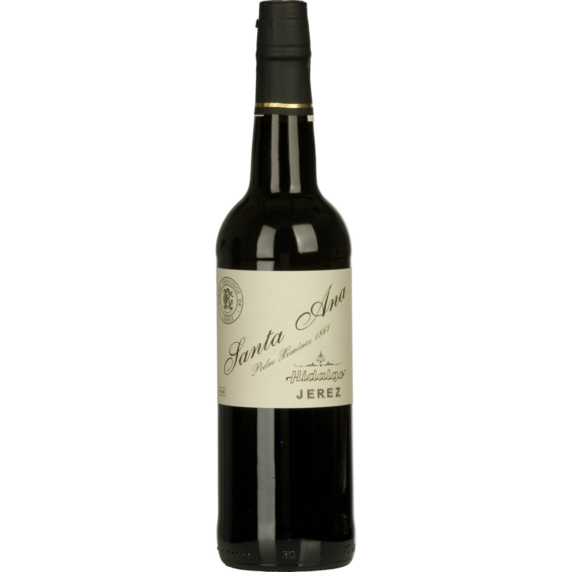 Emilio Hidalgo Santa Ana Pedro Ximenéz Sherry, Manzanilla Sanlúcar de Barrameda DO, 15% Vol., Sherry/Jerez, Spirituosen Emilio Hidalgo Santa Ana Pedro Ximenéz Sherry, Manzanilla Sanlúcar de Barrameda DO, 15% Vol., Sherry/Jerez, Spirituosen von Emilio Hidalgo - Clavel, 29, 11402 Jerez de la Frontera, Spanien