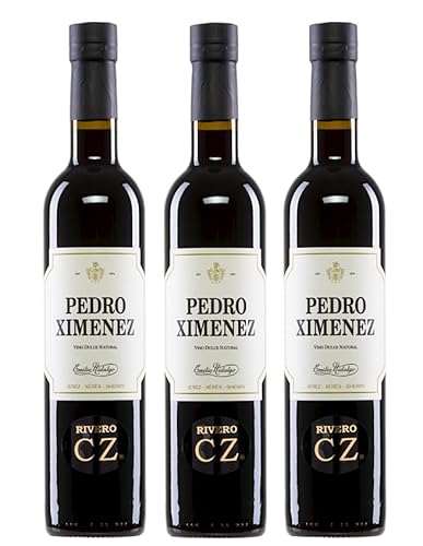 3x 0,5l - Emilio Hidalgo - Rivero CZ - Pedro Ximénez - Jerez D.O.P. - Andalusien - Spanien - Sherry süß 3x 0,5l - Emilio Hidalgo - Rivero CZ - Pedro Ximénez - Jerez D.O.P. - Andalusien - Spanien - Sherry süß von Emilio Hidalgo