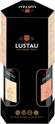 Lustau Sherry Trio Deluxe Geschenkpackung mit je 1 x 0,375 l: Sherry Jarana 15% vol. & Sherry Moscatel Emilin 17% vol. & Sherry Don Nuno 20% vol. (3 x 0.375 l) von Lustau