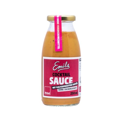 Emils Cocktail Soße 250 ml, Vegan, BIO, Ohne Zusatzstoffe, Ohne Zuckerzusatz, Alkoholfrei von Emils