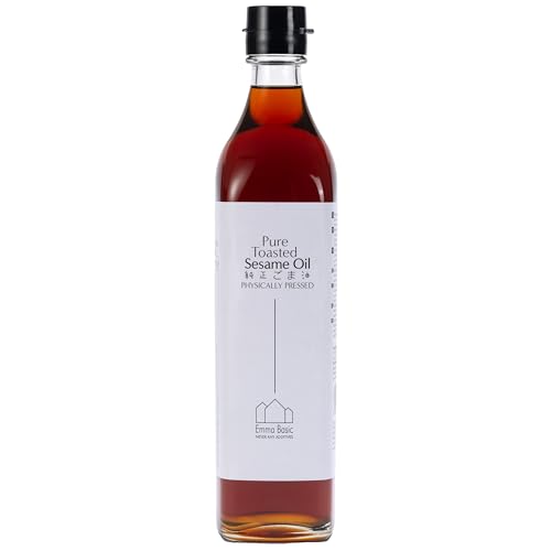 Emma Basic - 100% reines geröstetes Sesamöl - 500ml - Reichhaltiger Geschmack - Antioxidantien von Emma Basic