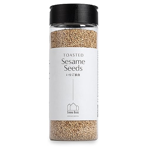 Emma Basic - Geröstete weiße Sesamsamen 150g | Hoher Ballaststoffgehalt | Proteinquelle | Vegan | Reichhaltiges Aroma | Antioxidantien | Einfach bestreuen Emma Basic - Geröstete weiße Sesamsamen 150g | Hoher Ballaststoffgehalt | Proteinquelle | Vegan | Reichhaltiges Aroma | Antioxidantien | Einfach bestreuen von Emma Basic