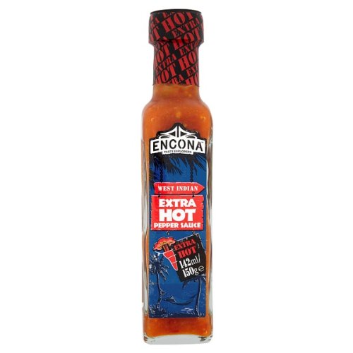 Encona West Indian Extra-Hot Pepper Sauce 142ml (Packung mit 6 x 142ml) von Encona