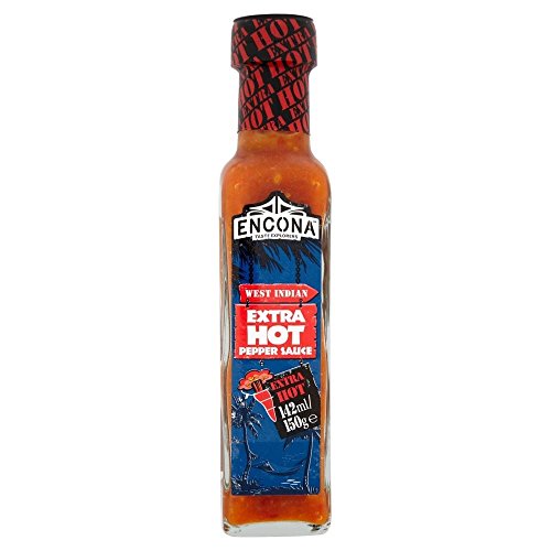 Encona West Indian Zusätzliche Hot Pepper Sauce (150 g) - Packung mit 2 von Encona