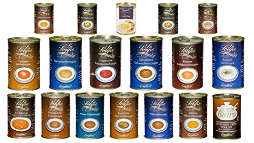 Gourmet Suppen 18 Paket 18 x 390ml | Suppen Dose, Suppen Erasco, Suppen fertig, Suppen Geschenk, Suppen Knorr, Suppen jürgen langbein, Suppen lacroix, Suppen Maggi, Suppen und Eintöpfe, fertig suppen, fertig suppe, fertig essen, fertig gerichte, fertiggerichte, fertigsuppen, dosen suppe, doesen essen, dosen lebensmittel, dose suppe, Vorratspackung, Vorratspack, Großverbraucher, Großverbraucher Packung, GroßpackungSuppe, Suppe Dose, Suppe Asia, Suppe Huhn, Suppe Maggi, Suppe zum abnehmen, Gourmet Suppen 18 Paket 18 x 390ml | Suppen Dose, Suppen Erasco, Suppen fertig, Suppen Geschenk, Suppen Knorr, Suppen jürgen langbein, Suppen lacroix, Suppen Maggi, Suppen und Eintöpfe, fertig suppen, fertig suppe, fertig essen, fertig gerichte, fertiggerichte, fertigsuppen, dosen suppe, doesen essen, dosen lebensmittel, dose suppe, Vorratspackung, Vorratspack, Großverbraucher, Großverbraucher Packung, GroßpackungSuppe, Suppe Dose, Suppe Asia, Suppe Huhn, Suppe Maggi, Suppe zum abnehmen, von Englert