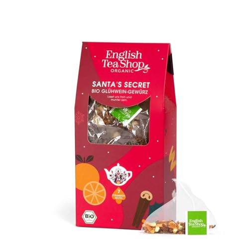 ETS - BIO Glühwein Gewürz "Santas Secret" | 7 Glühweingewürz Beutel | für Rotwein, Weißwein, Saft, Bowle | kompostierbare Pyramidenbeutel ETS - BIO Glühwein Gewürz "Santas Secret" | 7 Glühweingewürz Beutel | für Rotwein, Weißwein, Saft, Bowle | kompostierbare Pyramidenbeutel von English Tea Shop
