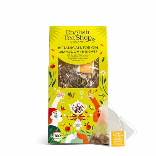 ETS - Botanicals for Gin - Orange, Zimt & Ingwer, BIO Gewürzmischung zum Gin Tonic aromatisieren, 7 Pyramidenbeutel von English Tea Shop
