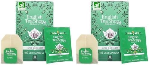 ETS- Prächtiger Matcha, BIO, 20 Teebeutel (Packung mit 2) von English Tea Shop