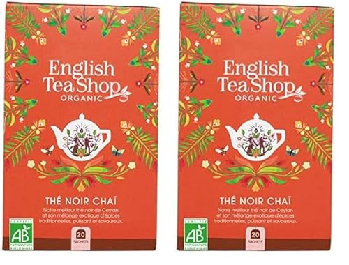 ETS - Schwarzer Tee Chai, Naturland BIO, 20 Teebeutel (Packung mit 2) von English Tea Shop