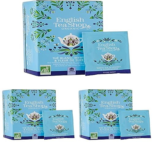 English Tea Shop Bio-Weißer Tee, Heidelbeere und Holunderblüten, Supertee (Packung mit 3) von English Tea Shop