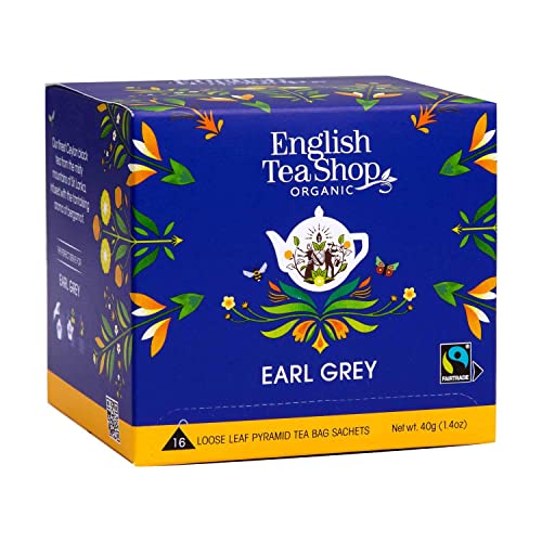 English Tea Shop - Earl Grey, BIO, Fairtrade, 16 Pyramiden-Beutel in Papierbox von English Tea Shop