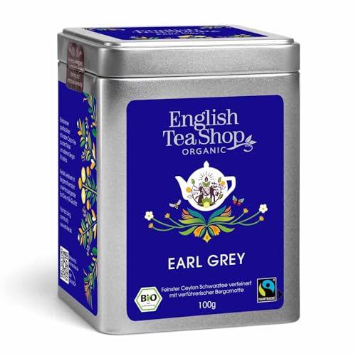 ETS - Earl Grey BIO | Fairtrade loser Schwarzer Tee aus Ceylon mit Bergamotte | erfrischend elegant & ausgewogen - 100g Dose von English Tea Shop