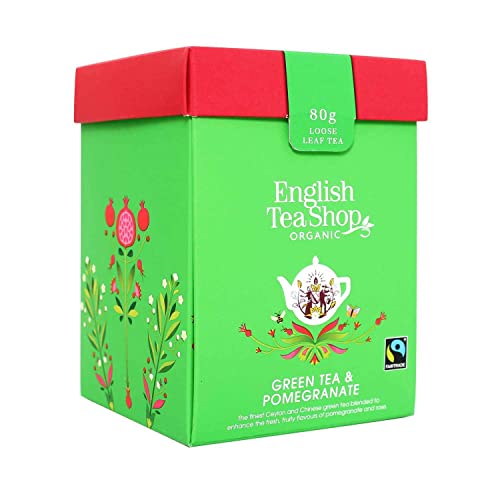 ETS - Grüner Tee Granatapfel, BIO Fairtrade, Loser Tee, 80g Box von English Tea Shop