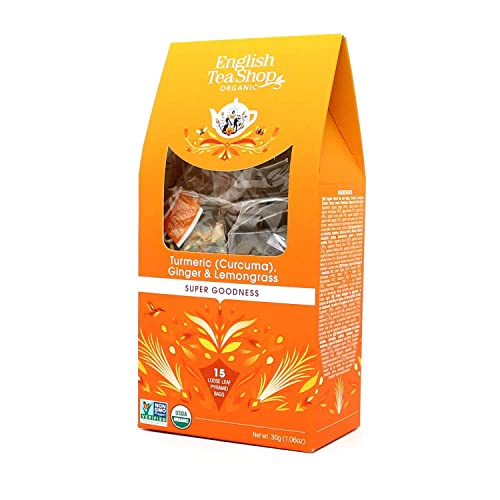 ETS - Kurkuma, Ingwer & Zitronengras, BIO, 15 Pyramiden-Beutel in Papierbox von English Tea Shop