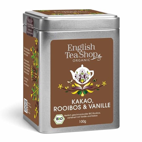 ETS - Kakao Rooibos & Vanille BIO Kräutertee | lieblich schokoladiger Tee mit feiner Vanille Note | loser Tee - 100g Dose von English Tea Shop