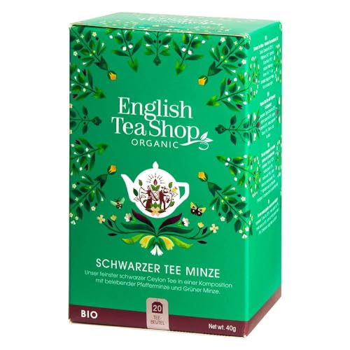 English Tea Shop - Schwarzer Tee Minze, BIO, 20 Teebeutel - (DE-Version) von English Tea Shop