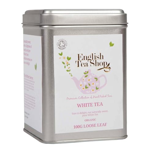 ETS - Weißer Tee BIO | lieblich, besonders eleganter loser Tee | mild blumig mit sanfter Zitrusnote - 100g Dose von English Tea Shop