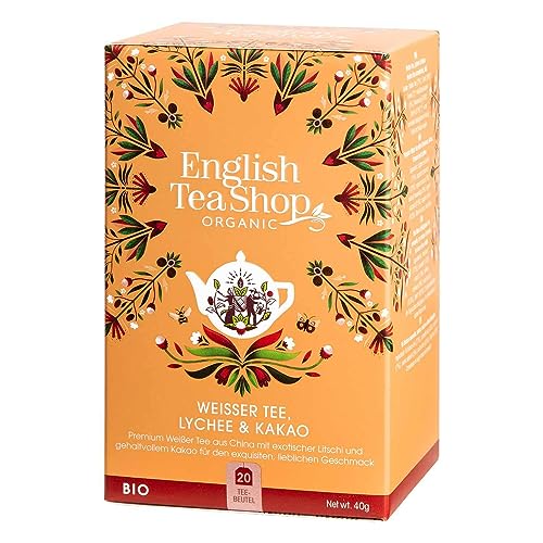 ETS - Weißer Tee Lychee & Kakao, BIO, 20 Teebeutel von English Tea Shop