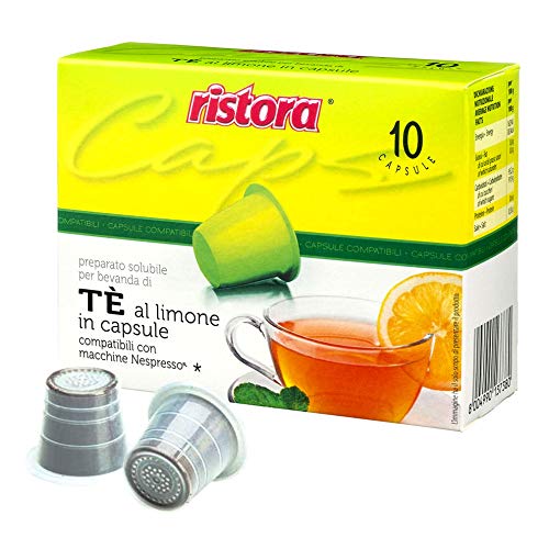 50 Kapseln Ristora Tee mit Zitrone, kompatibel mit Nespresso-Kaffeemaschinen von Ristora
