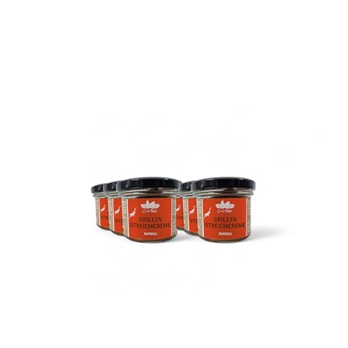 EntoSus – Brotaufstrich, leckere mediterrane Paprika Creme aus nachhaltig gezüchtete Grillen als Fleischersatz, essbare Insekten (6x 90g Paprika = 540g) von EntoSus