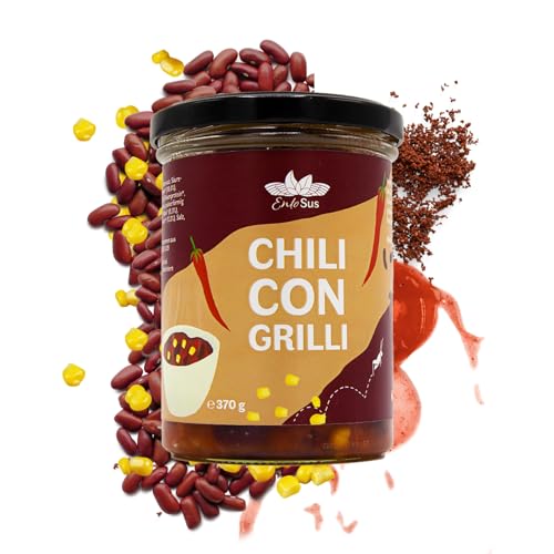 EntoSus – Chili Con Grilli – hackfleischähnliche Struktur auf Basis von gezüchteten Grillen, 1x Glas = 370g, leckere Alternative zu Chili Con Carne, nachhaltiger Fleischersatz, essbare Insekten von EntoSus