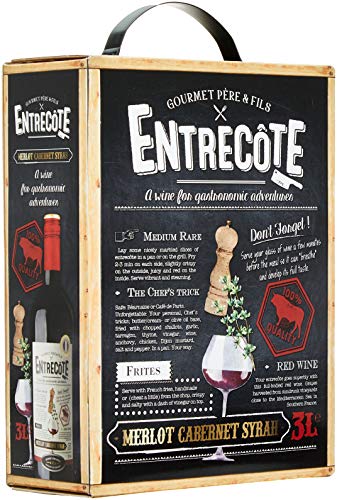 Entrecote - Merlot, Cabernet Sauvignon, Syrah - Rotwein aus Frankreich - BIB Bag in Box (1 x 3 l) von Entrecote