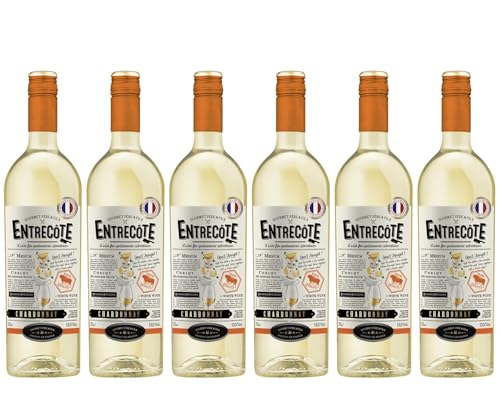 Entrecote - Vollmundiger und cremiger Chardonnay Weisswein (6 x 0,75 L) von Entrecote