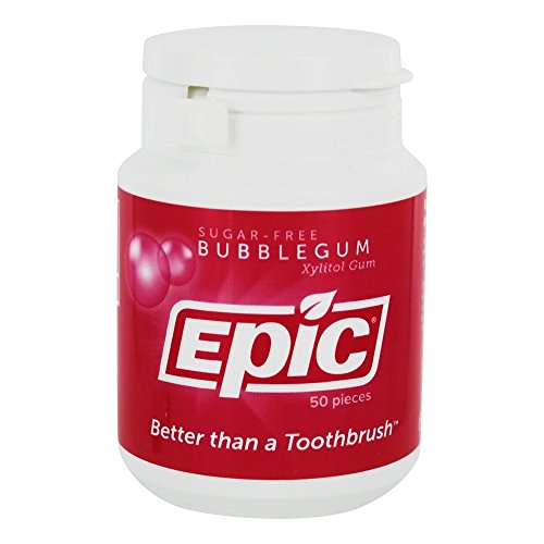 Epic Dental, Xylitol Gum, Sugar-Free, Bubblegum, 50 Pieces von Epic Dental