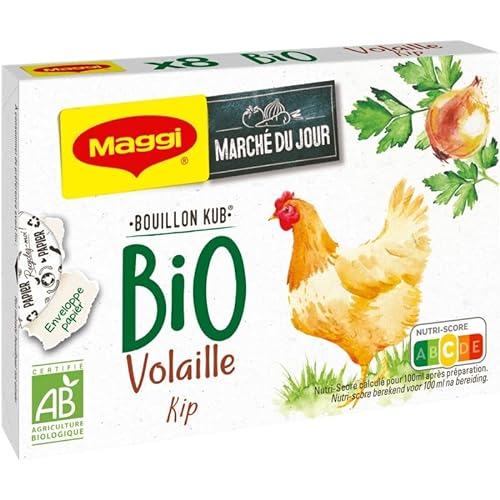 Maggi Bio-Geflügelbrühe, 80 g, 4 Stück von Epicerie salée