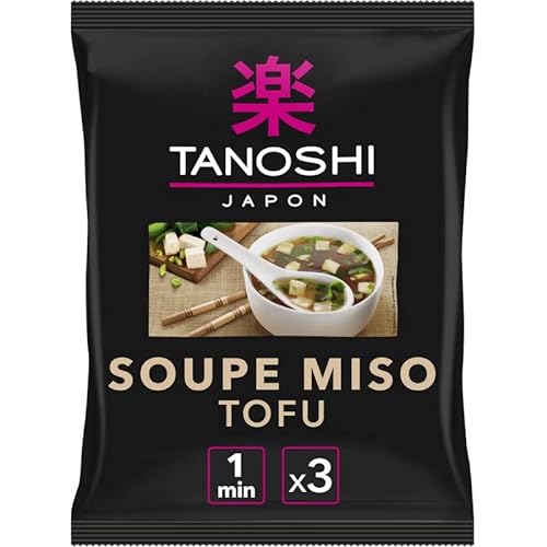 TANOSHI Miso Tofu Suppe, 61 g, 4 Stück von Tanoshi