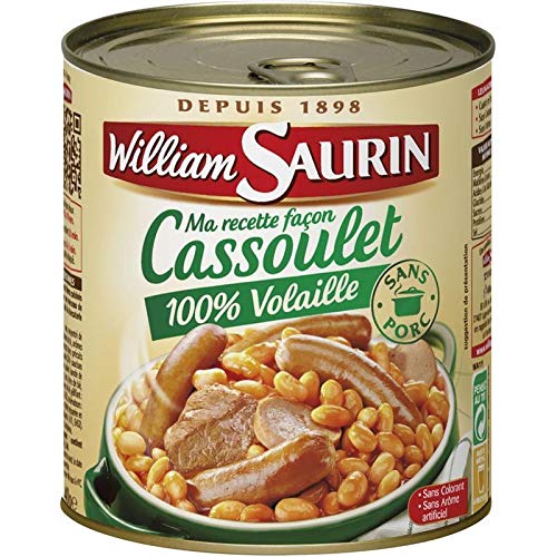 William Saurin – Mein Rezept in Cassoulet-Optik, 100 % Geflügel, 840 g, 4 Stück von Epicerie salée