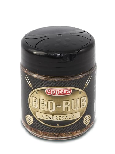 Eppers BBQ Rub Gewürzsalz | Barbecue Rub | BBQ Gewürz Allrounder | besonders geeignet für Pulled Pork und alle pikante Grillgerichte | Streuer, 120g von Eppers