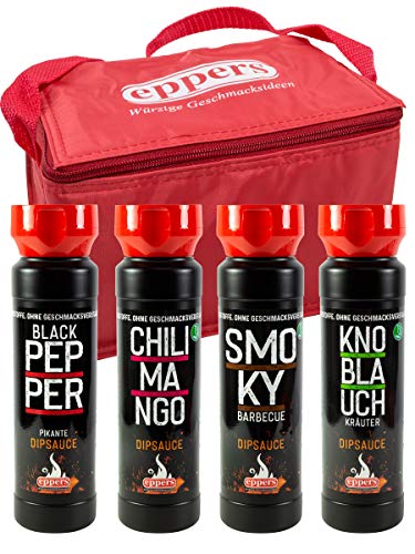 eppers Tourbag mit vier Dip-Saucen und einer Kühltasche | Grill-Saucen Geschenk-Set zum Grillen eppers Tourbag mit vier Dip-Saucen und einer Kühltasche | Grill-Saucen Geschenk-Set zum Grillen von Eppers