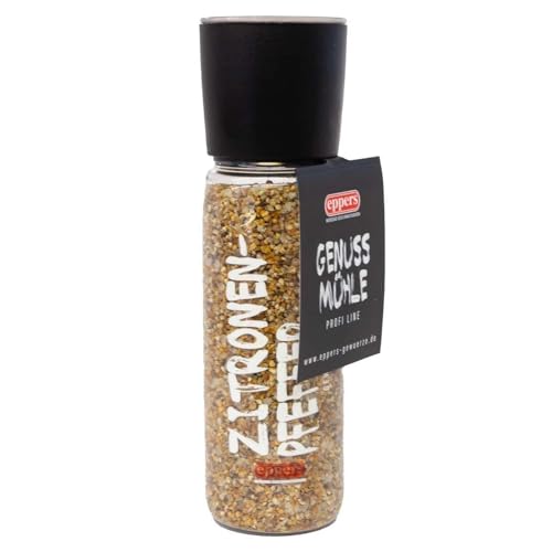 eppers Genuss Mühle - Zitronenpfeffer | duftendes Gewürzsalz mit wertvollem Meersalz | köstlich zu Fischgerichte, Gemüse- und Salatvariationen | Gewürzmühle, 250g eppers Genuss Mühle - Zitronenpfeffer | duftendes Gewürzsalz mit wertvollem Meersalz | köstlich zu Fischgerichte, Gemüse- und Salatvariationen | Gewürzmühle, 250g von Eppers