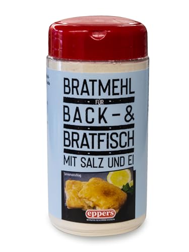 eppers Bratmehl für Back- und Bratfisch | zum Anrühren als Backteig | für Fisch | Bratfisch und Backfisch | Streuer, 200g von Eppers