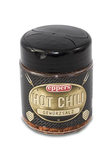 eppers Hot Chili Gewürzsalz | mit reichlich Chiliblättchen | BBQ Gewürz | perfektes Grill-Gewürz | Streuer, 130g von Eppers