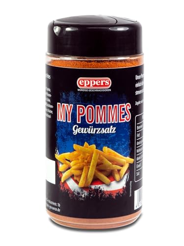 eppers Pommes Gewürzsalz | Gewürzsalz für Pommes Frites | auch für Bratkartoffeln, Kartoffelscheiben oder andere deftige Beilagen | Streuer, 350g von Eppers