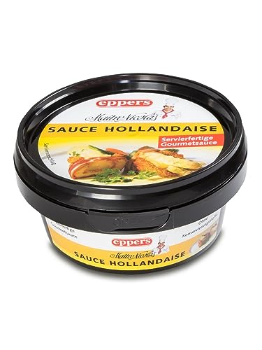 eppers Sauce Hollandaise | servierfertige Sauce | beliebt zu Gemüse wie Spargel und Blumenkohl neben Fleisch und Fisch | Becher, 150ml von Eppers