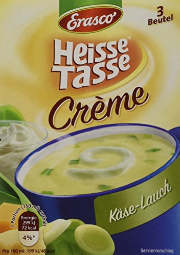 Heisse Tasse Käse-Lauch Faltschachtel á 3 Beutel á 0,15 l, 12er Pack (12 x 450 ml) von Erasco Heisse Tasse