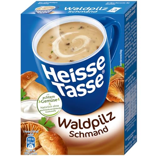 Heisse Tasse Waldpilz Schmand Faltschachtel á 3 Beutel á 0,15 l, 12er Pack (12 x 450 ml) von Erasco Heisse Tasse