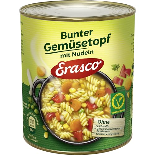 Erasco Bunter Gemüsetopf vegetarisch (800g) In rund 5 Minuten fertig – Mit viel Gemüse – Ohne Schnickschnack - Einfach lecker von Erasco