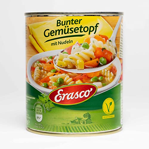Erasco Bunter Gemüsetopf vegetarisch (800g) In rund 5 Minuten fertig – Mit viel Gemüse – Ohne Schnickschnack - Einfach lecker (Packung mit 2) von Erasco
