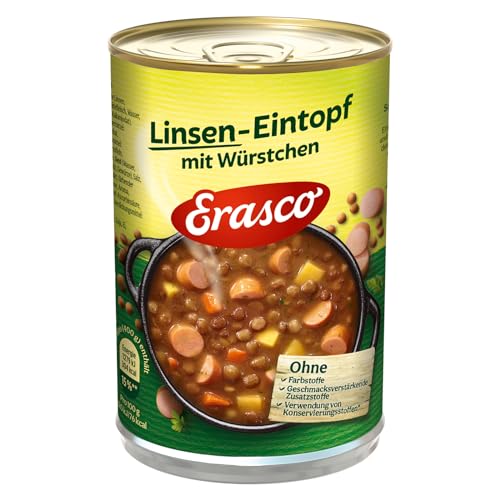 Erasco Linsen-Eintopf mit Würstchen, 3er Pack (3 x 400 g) von Erasco