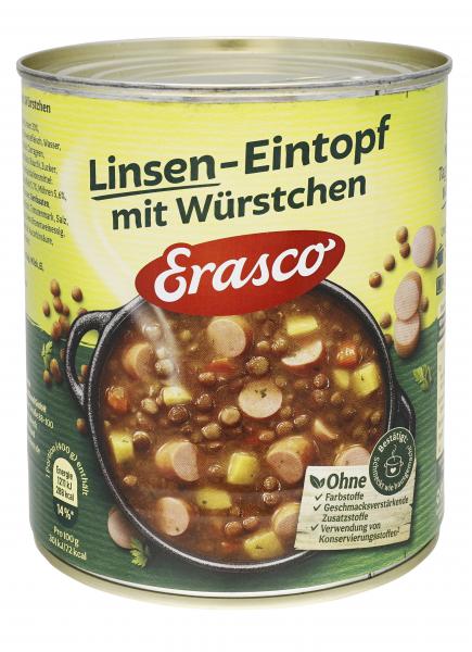 Erasco Linsen-Eintopf mit Würstchen Erasco Linsen-Eintopf mit Würstchen von Erasco